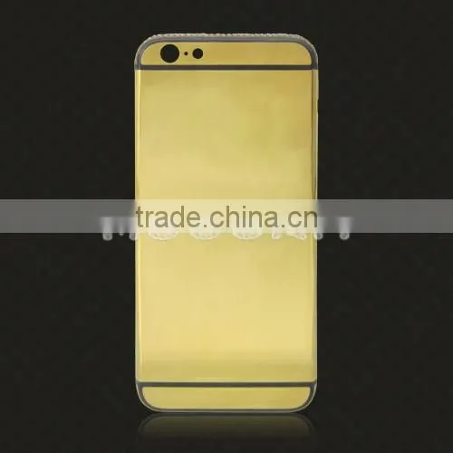 24K gold with partly diamond luxury back housing for iphone 6s/6s plus back cover,for iphone 6s gold housing diamond