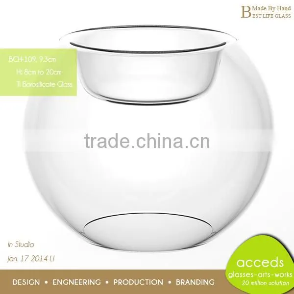 Replacement Novelty Ti-Borosilicate Glass Wedding Goblet Candle Holder