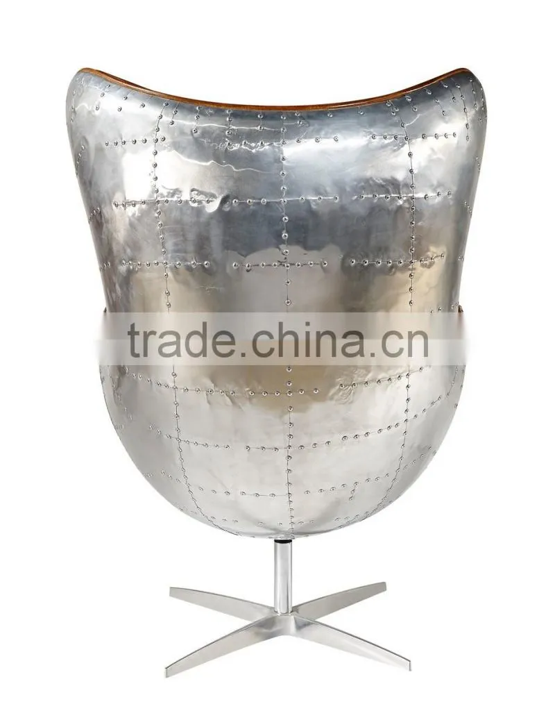 vintage living room furniture egg chairs with aluminium back