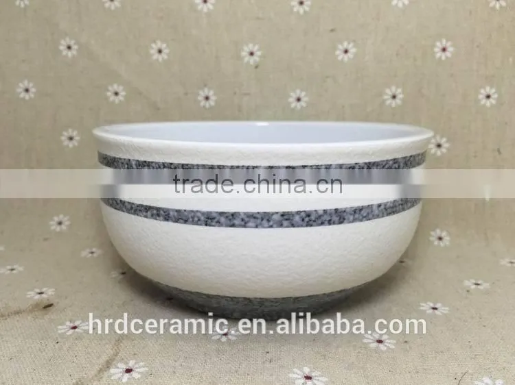 Stocked Personalized high quality ceramic soup bowl with two size