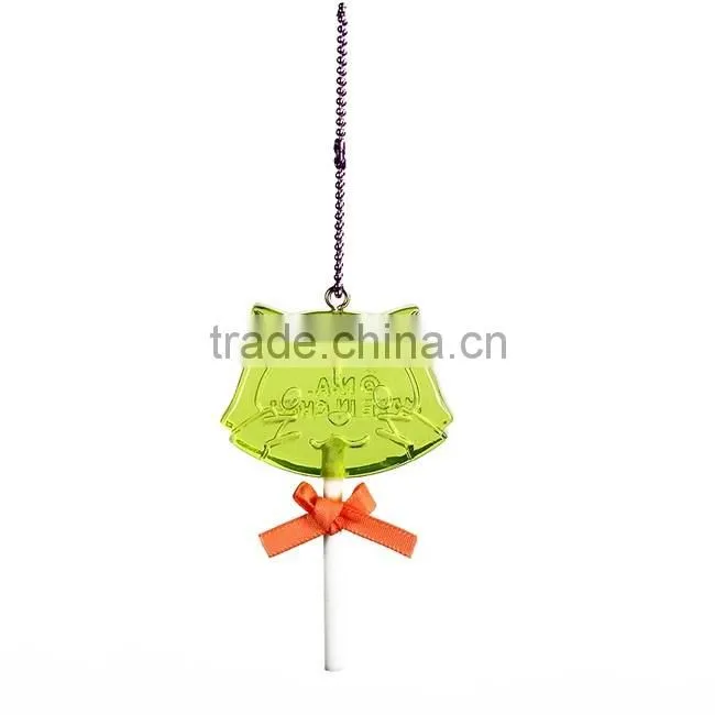 Colorful transparent lollipop key ring