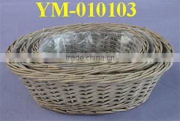 Cheap Egg Shape Unique Willow Garden Planter