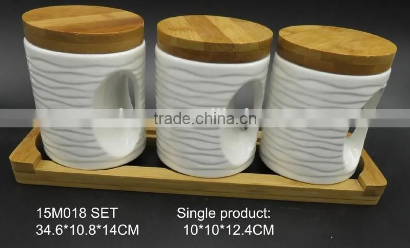 Hight quality ceramic modern storage jars with lid