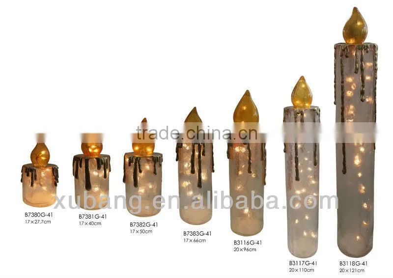 chinese low price LED Handmade Christmas candle lamp with light chain