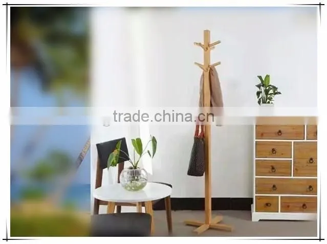 Wooden clothes hanger stand coat Rack