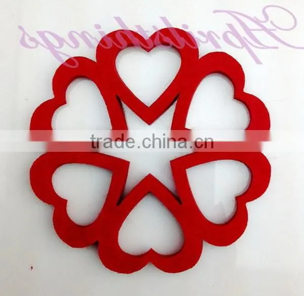 hot selling high quality eco friendly new products promotional gift cute scrapbooking heart flower fabric on alibaba express