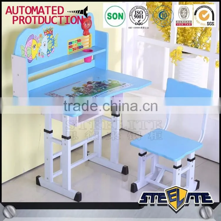 Cheap kids study table design school student desk chair