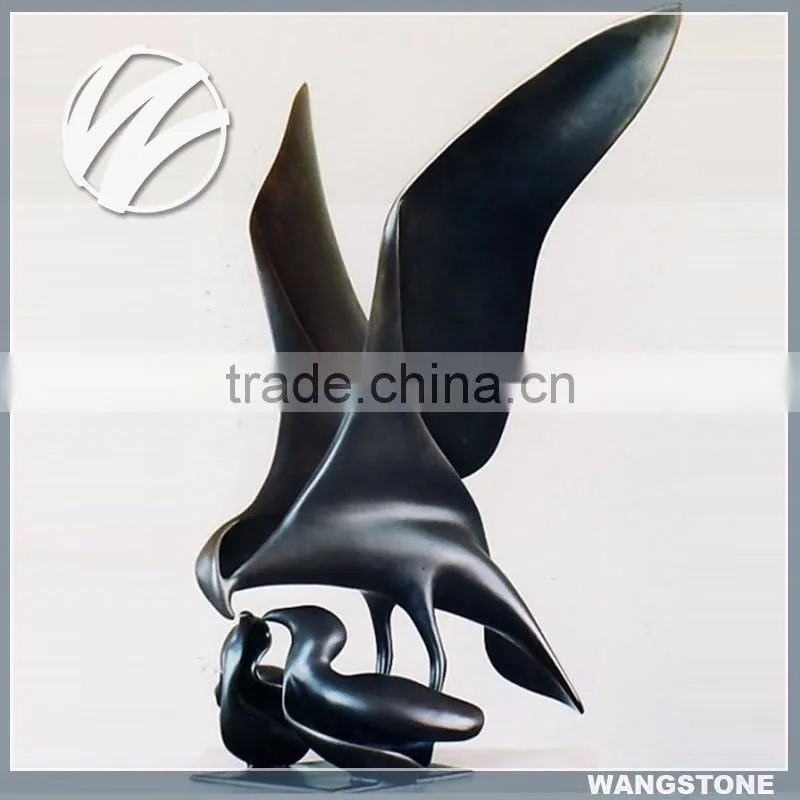 Life size art brass eagle sculptures