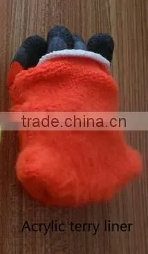 CE Nitrile acrylic terry gloves winter