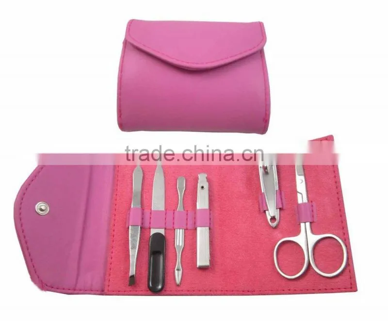 Elegant Design Press Button Pouch 8pcs Nail Manicure Set