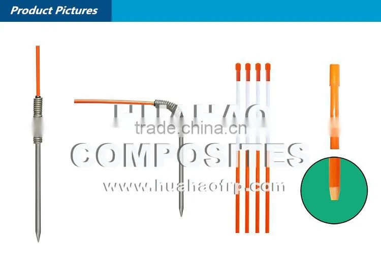 Fiberglass roadside reflective marker with Cap and reflective,Fiberglass roadside reflective marker fast delivery