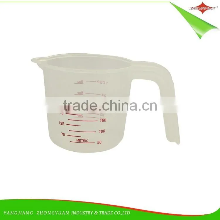 ZY-L1010 High Quality Plastic Transparent Clear PS 300 ml Measuring Cup for Baking Tools
