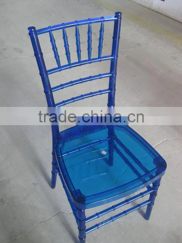 wholesale transparent clear resin chiavari chair with cushion for wedding