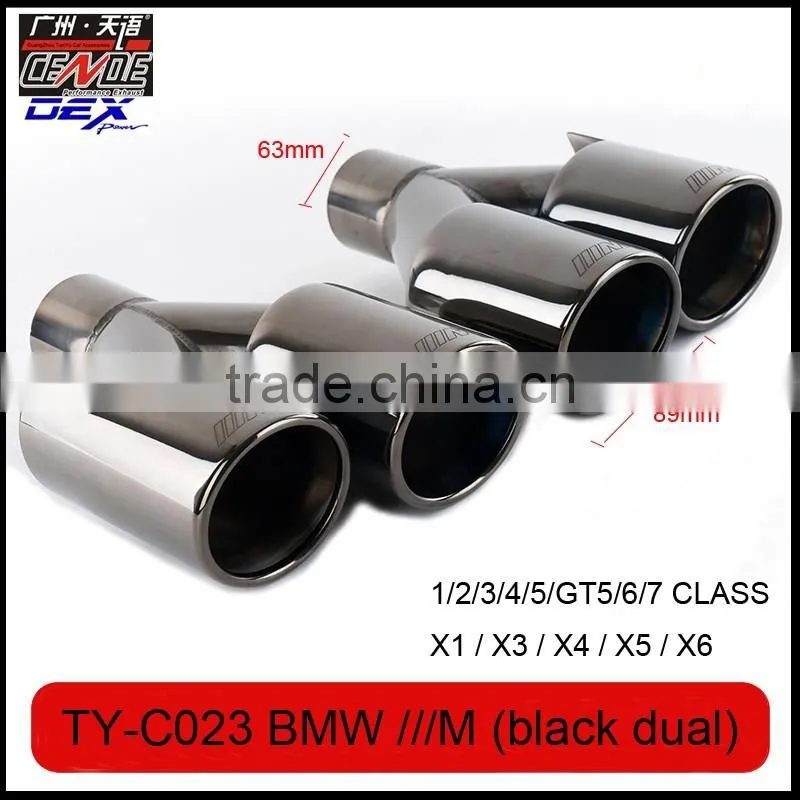 auto tuning ss304 exhaust tips laser M polish for bmw