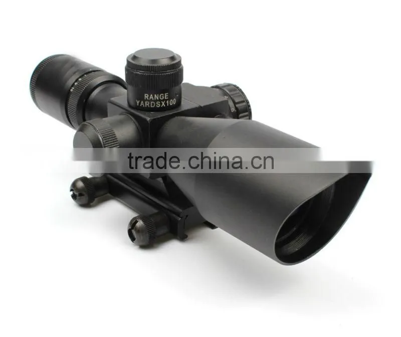 New compact 2.5-10X32 riflescope red green Mil-Dot Reticle with side attached red laser sight scope combo (FDA certified)