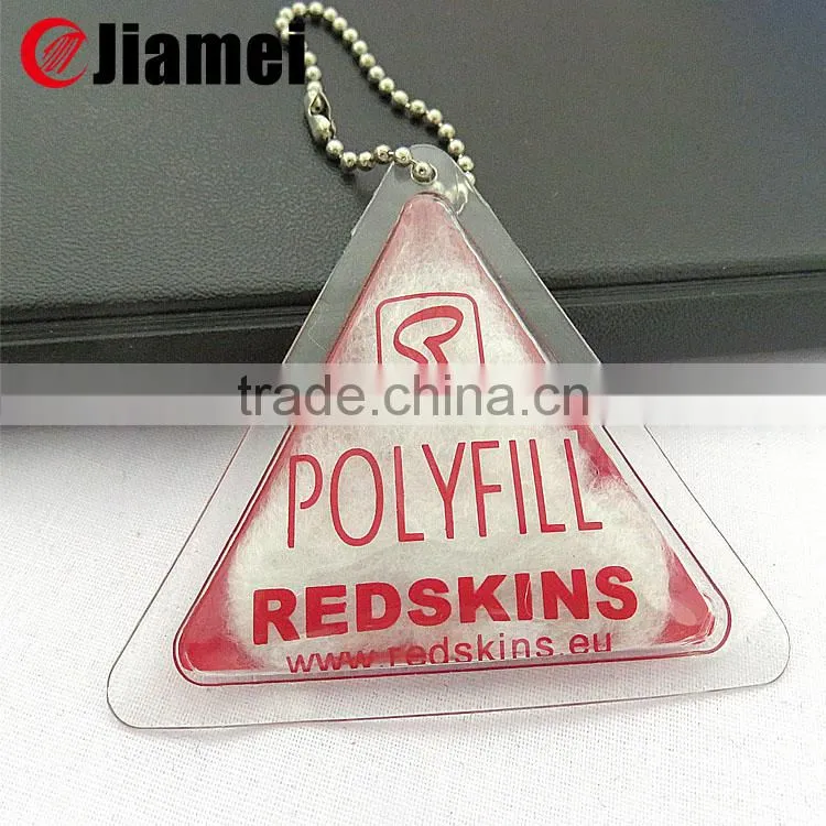 Durable custom logo PVC/tpu inflatable label fill with down feather