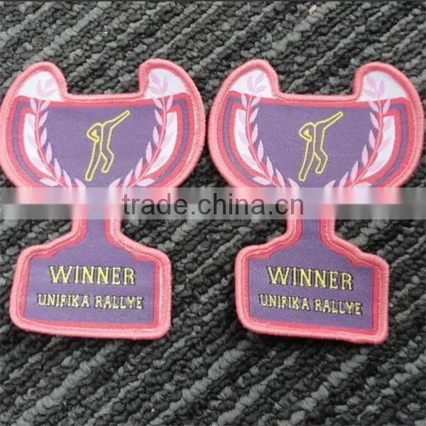 2017 cheap personalized custom design iron on embroidery patches for clothing