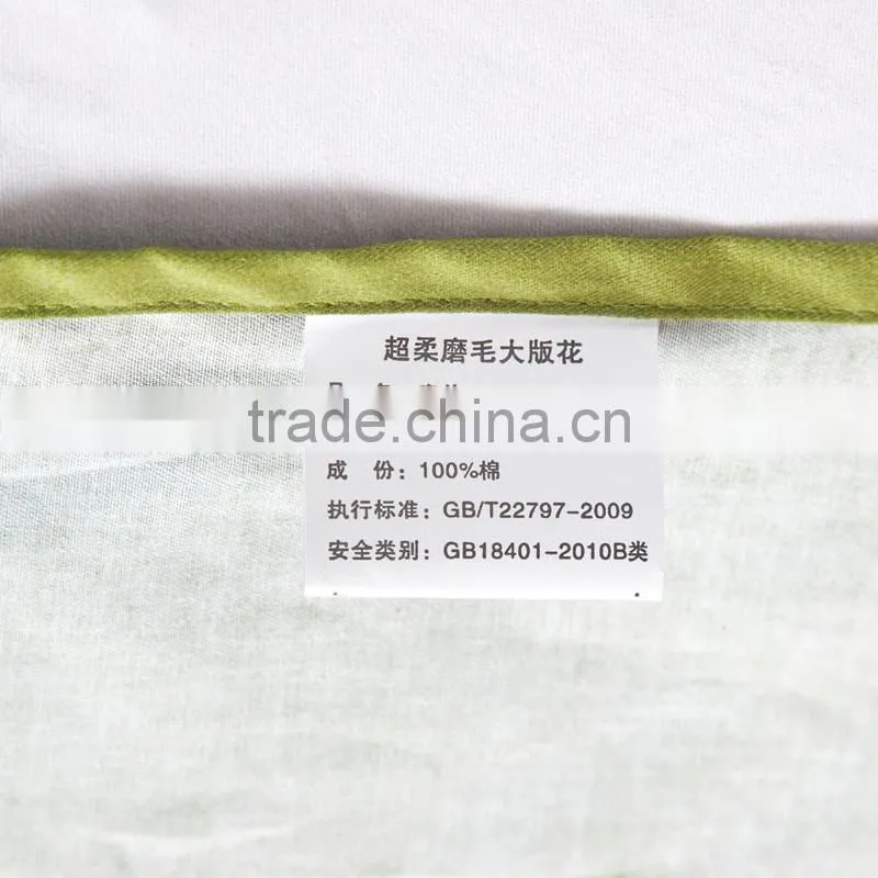 100% cotton brushed fabric for bedding set
