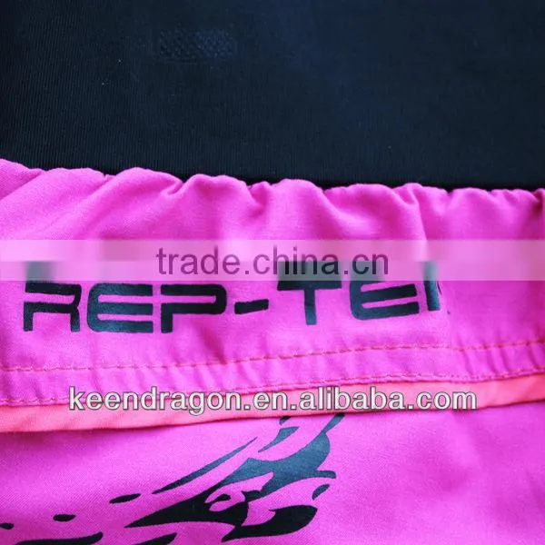 Lady's fashion short 100% polyester custom printed mma shorts for women