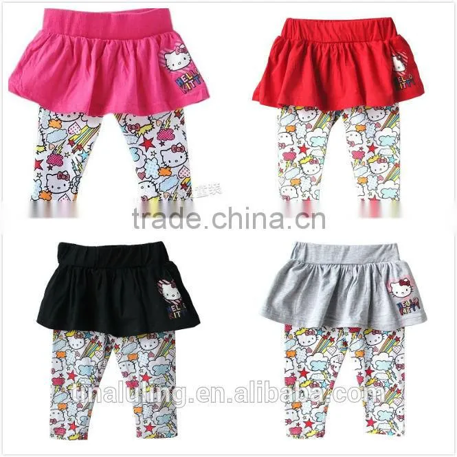 fashion baby girls kitty legging-skirts children leggings and tights