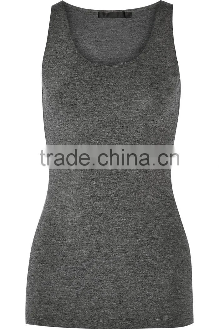Strech dark gray sports vest wholesale China