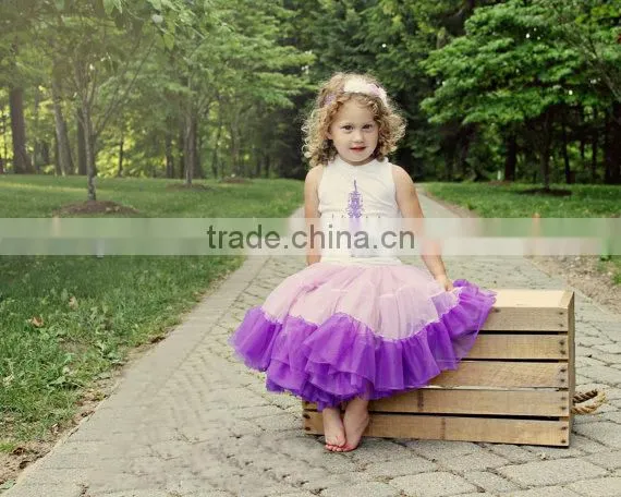 Hot sale cute tutu skirts teen pettiskirt pettiskirt outfit cute girls skirt chiffon wholesale pettiskirts set for girls