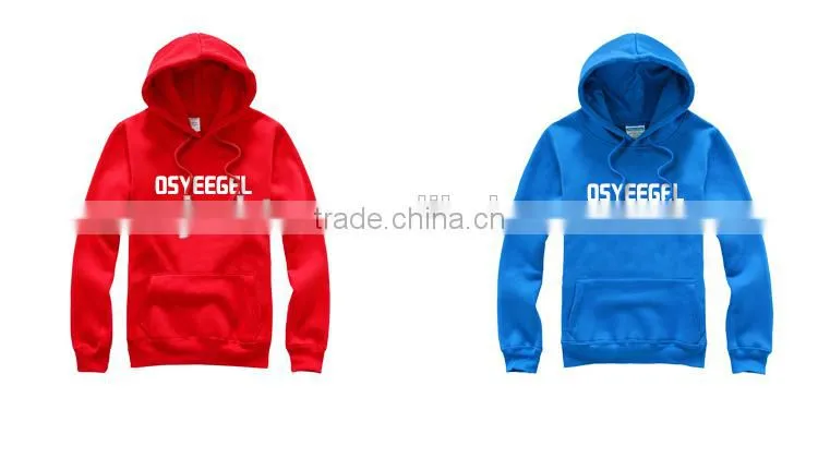 custom 100% polyester printing pullover hoodie with own logo