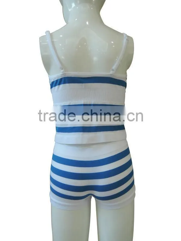 nice quality new style seamless girl's underwear girl's camisole & boxer sets