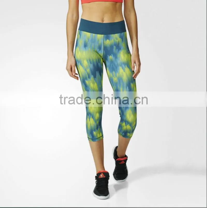 Custom Run Women Activewear Spandex Colorful Leggings Printed Yoga