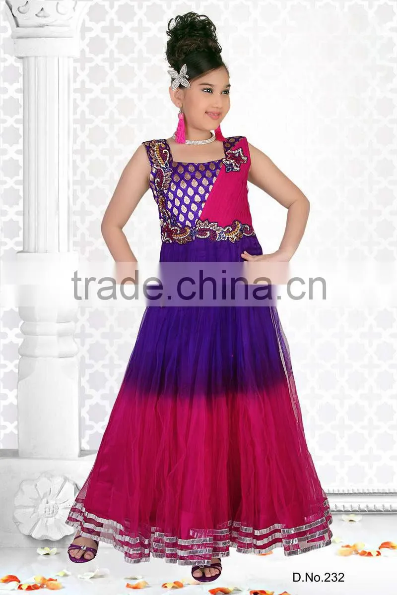 Lovely Red color with orange design at neck salwar kameez sizzling Girls Ready Made