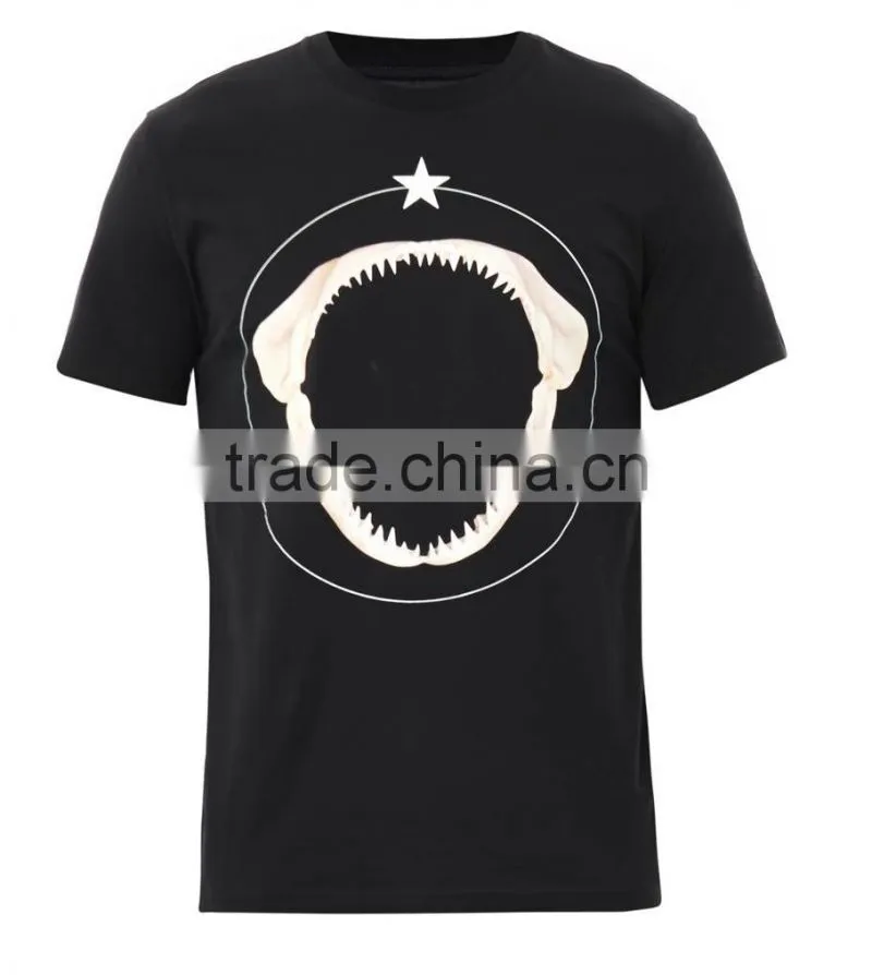 men tshirt with shark tooth print