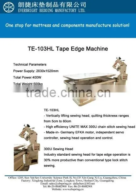 TB-2 Singer sewing Head Mattress Tape Edge Machine