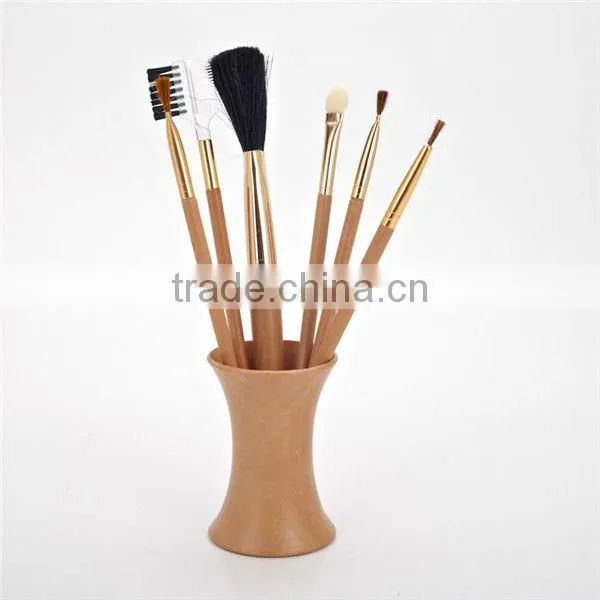 5pcs mini make up brushes professional with wooden case