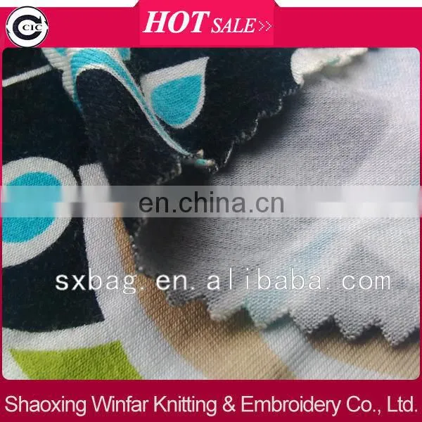 single jersey spandex knitting spandex lycra fabric print for garment