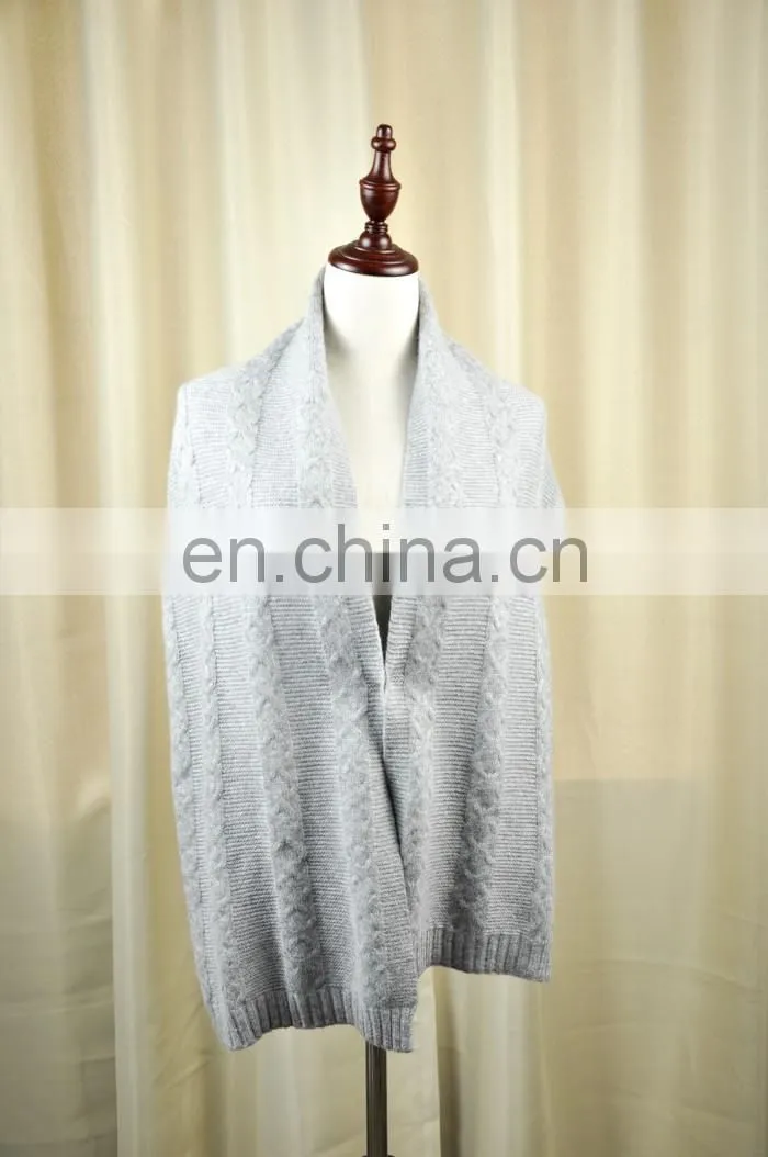 Factory Direct Wool Knitted Scarf Women Fur Pompom Winter Hat And Scarf Set