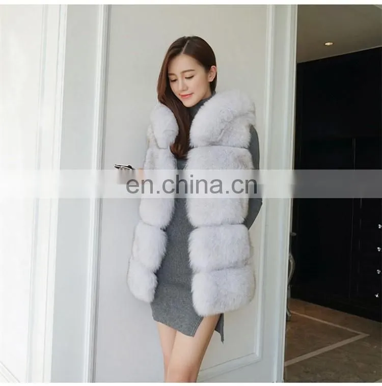 2015 New Design Genuine Fox Fur Short Vest Colorful / Fur Vest Fox