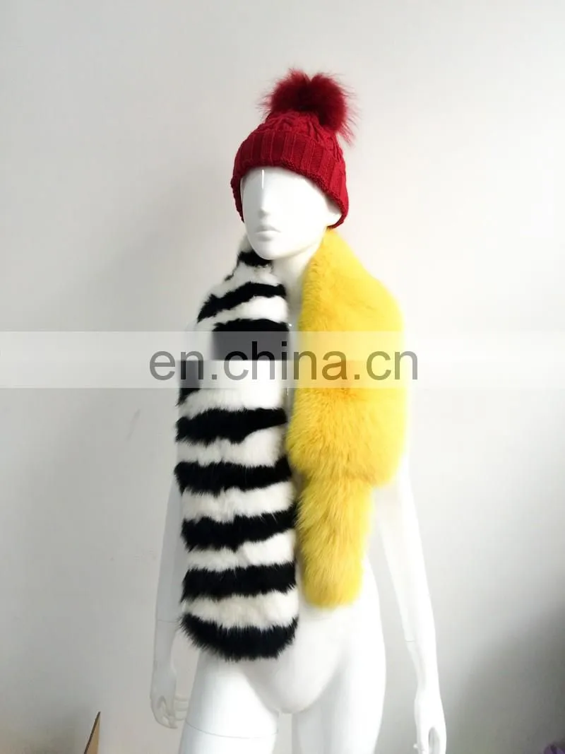 Fashion Top Quality Women Winter New Style Cheap Ladies Fox Fur Warm Scarf