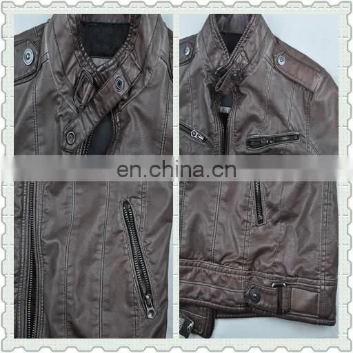 2015 last fashion mens hot selling handsome spring slim leather coat