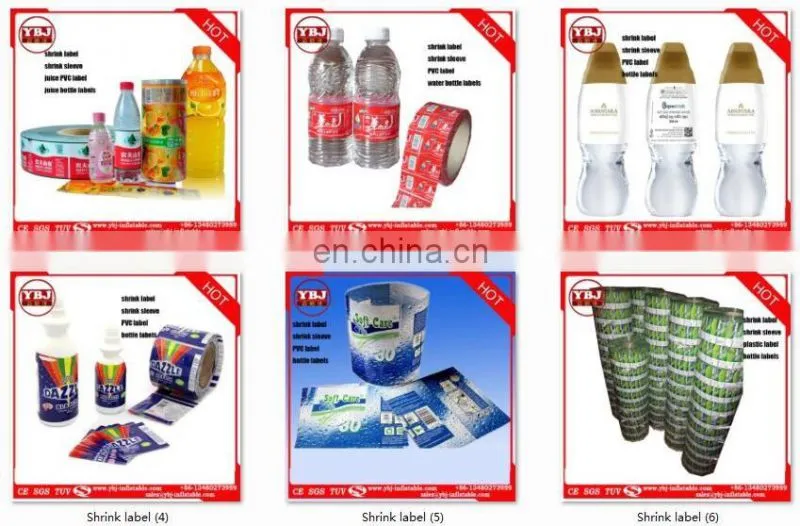 Wholesale juice plastic bottles PVC shrink label / PVC shrink sleeve label