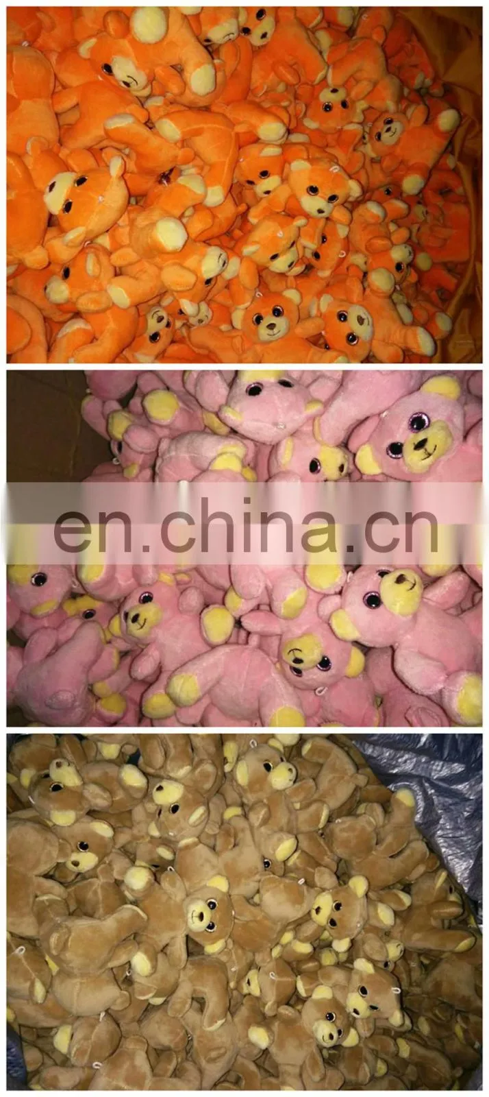 Teddy bear with t-shirt printed soft stuffed plush keychain toy
