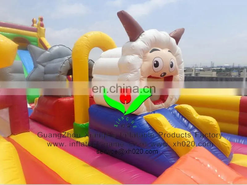 PVC Tarpaulin suitable on Square inflatable giant cartoon fun city
