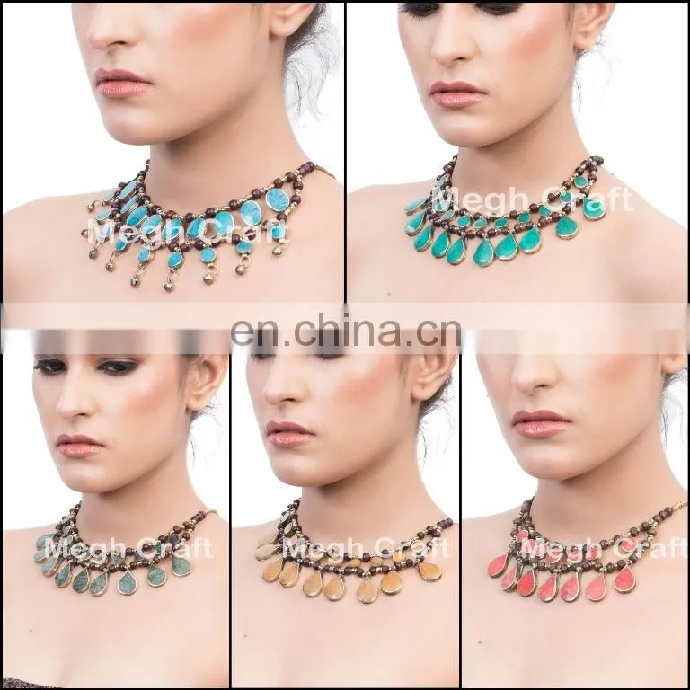 Tribal Afghan Necklace-Vintage Gypsy Necklace-Antique Afghan jewelry - Tribal jewelry -Boho Hippie Kuchi Necklace