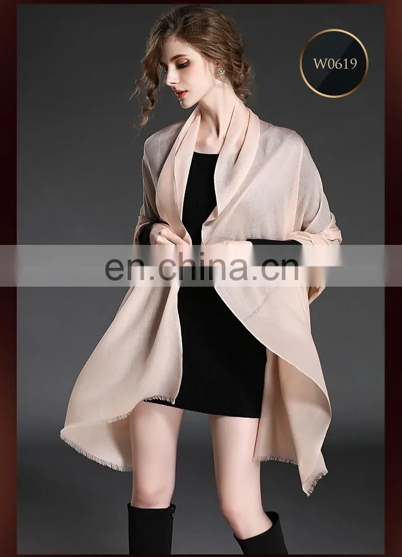 Pure color cashmere scarf shawl