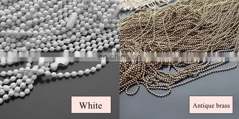 Decorative Metal Stainless Steel Ball Chain For Hang Tag In 1-12mm