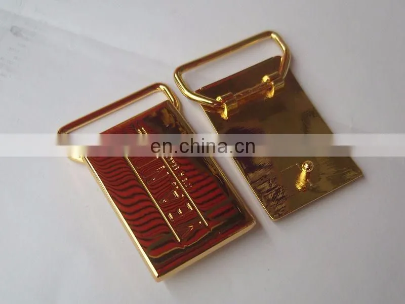 Fashion custom metal logo label handbag metal logo plates