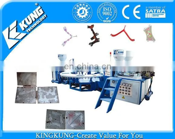 Double-color plastic shoes injection moulding machine plastic shoe making machine/ shoe making machine