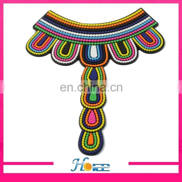 wholesale cheap 3D PVC rubber patch lady sandal rubber accessories