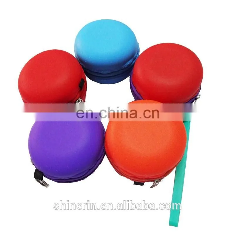 Round Mini Coin Bag Promotions Portable Silicone Change Key Purse Custom Wallet