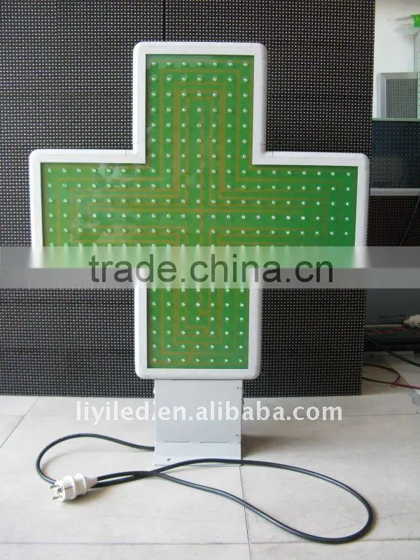cheap pharmacy led cross sign