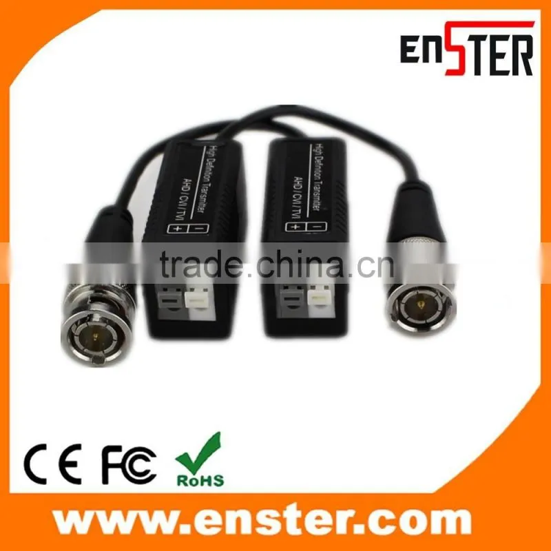 CCTV Twisted BNC 720P/1080P Video Balun COAX CATS5 /5E /6 Transmitter 300mPassive HDTVI HDCVI AHD Transceiver